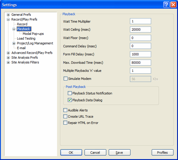 Playback Settings