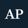 White letters "AP" on a navy background.