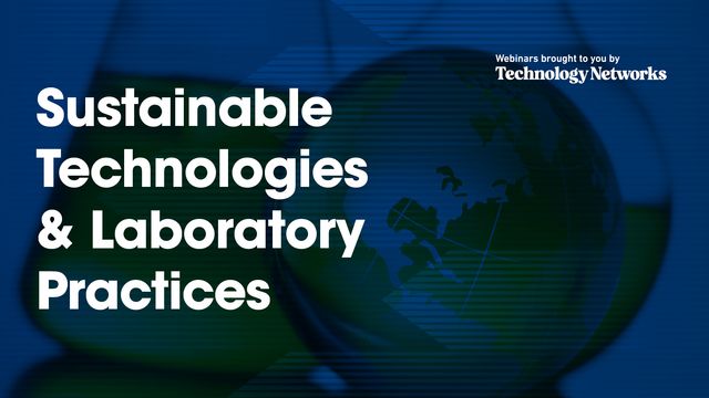 Webinar title overlaying image of the earth and scientific glassware