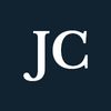 White letters "JC" on a navy background.
