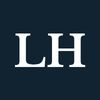 White letters "LH" on a navy background.