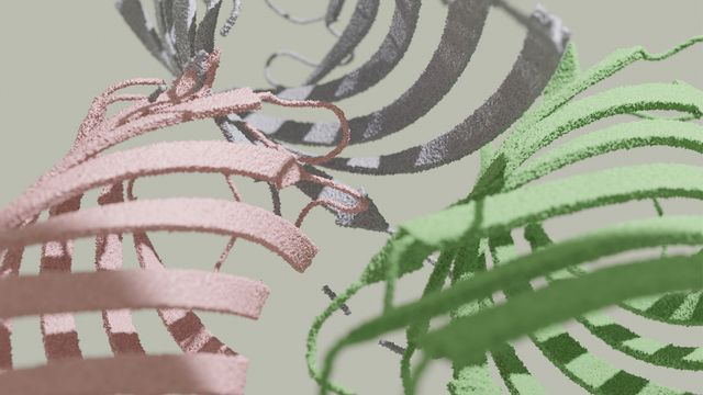 3D structure of a protein molecule, the subject of a new machine learning algorithm.