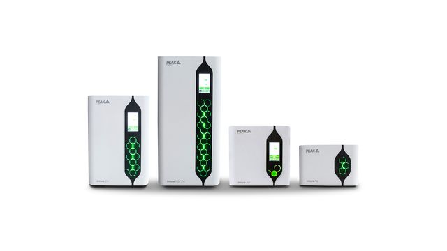 Range of Intura GC instruments with illuminated control panels, designed for laboratory use.