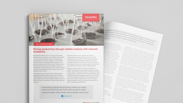 Soil samples inside beakers on a scientific app note